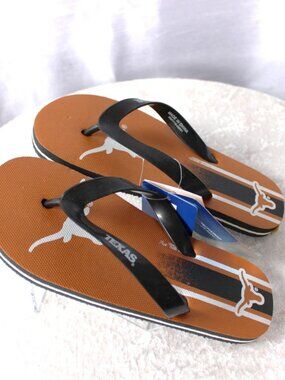 Texas Longhorns Flip Flops Youth Sizes 11-12, 1-2, 3-4 NCAA Sandals NWT
